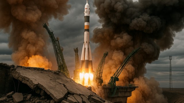 Soyuz Launch Damages Russian Cosmodrome—But Crew Reaches Space Safely