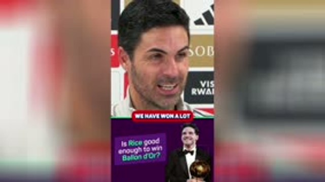 Arteta hopes Rice wins Ballon d'Or