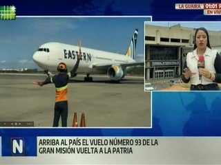 La Guaira | Vuelo 93 de la Gran Misión Vuelta a la Patria trae a casa a 136 venezolanos