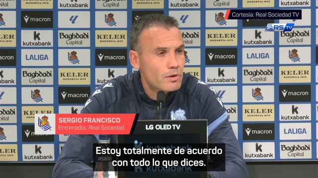 Sergio Francisco contundente sobre la baja de Oyarzabal y su importancia en el equipo