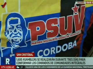 Celebrarán mil 600 asambleas populares para conformar los CCBI en Táchira