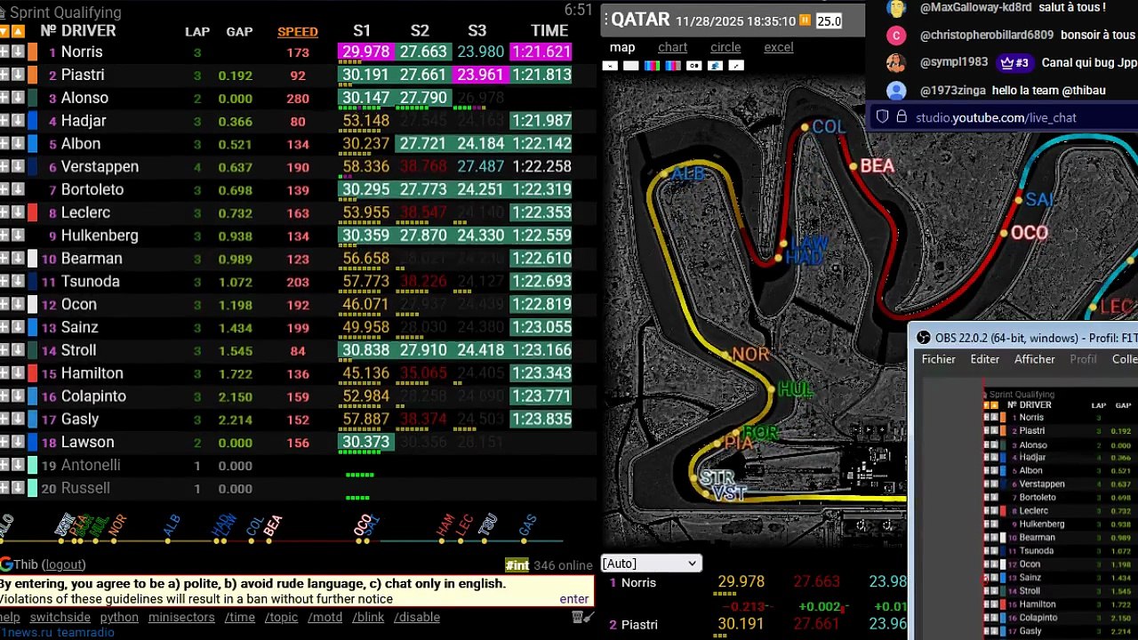 F1 2025 Qatar Grand Prix - Qualifs sprint - STREAMING FR HD