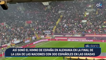 Así sonó el himno de España en Alemania en la final de la Liga de las Naciones con 300 españoles en las gradas