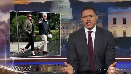 Trevor Noah Defends Melania Trump's Hurricane Stilettos | THR News