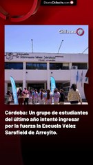 Córdoba: Un grupo de estudiantes del último año intentó ingresar por la fuerza la Escuela Vélez Sarsfield de Arroyito.