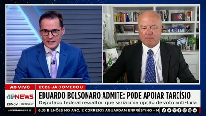 Eduardo Bolsonaro admite que pode apoiar Tarcísio nas eleições de 2026