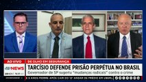 Tarcísio defende prisão perpétua no Brasil e cita Bukele como exemplo