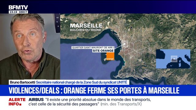 Orange ferme un site à cause de l'insécurité: Sans effectifs, on ne pourra pas quadriller Marseille et les endroits très sensibles , assure Bruno Bartocetti (syndicat UNITÉ)