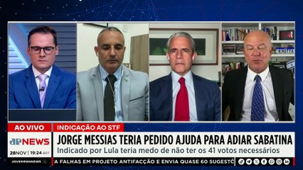 Jorge Messias busca adiar sabatina no Senado por risco de não ter votos