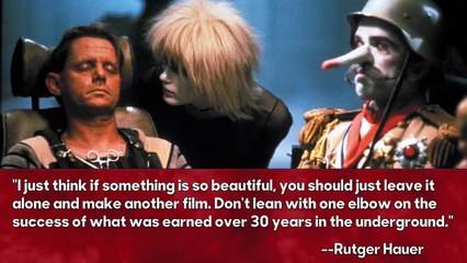 Rutger Hauer Chimes In on 'Blade Runner' Sequel & Why Movies Today “Lack Balls” | THR News