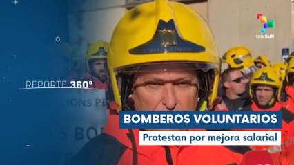 En España bomberos voluntarios de Cataluña exigen igualdad de condiciones laborales