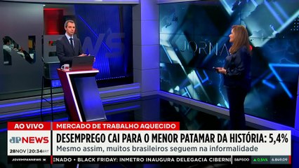 Taxa de desemprego cai para 5,4%, a menor desde 2012