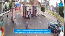 Simuló que iba a cargar nafta, era motochorro: asaltó delante de todos una estación en La Plata