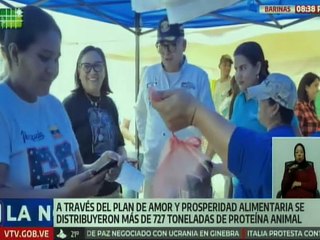 Plan de Amor y Prosperidad Alimentaria distribuye más de 700 toneladas de proteína animal en Barinas