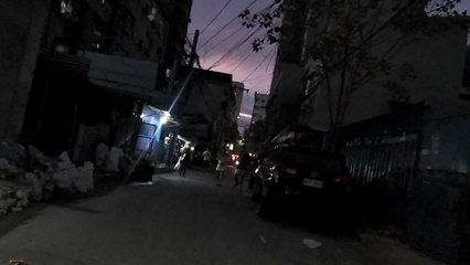 Evening Scene on Guerrero Street in Ermita, Manila City, Philippines