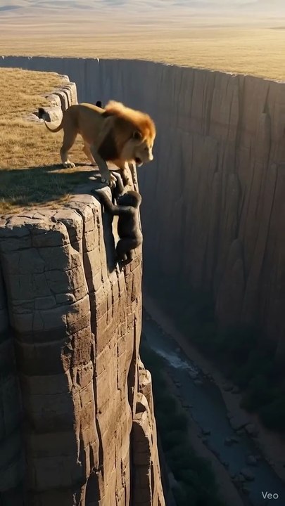 Lion’s Cruel Move Backfires 💥🦍 The Father’s Rage Is Unreal!