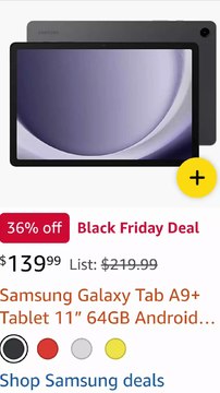 New .Samsung Galaxy Tab A9+ Tablet 11” 64GB Android Tablet, Big Screen, Quad Speakers, Upgraded Chipset, Multi Window Display,