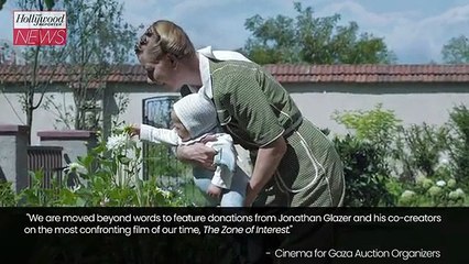Jonathan Glazer Supports Gaza Humanitarian Relief, Donates Signed 'Zone of Interest' Posters to Auction | THR News Video