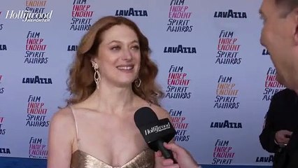Marin Ireland Talks Working With Anne Hathaway & Thomasin McKenzie in 'Eileen' | THR Video