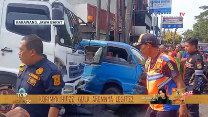 Diduga Rem Blong, Kecelakaan Beruntun di Karawang, 2 Orang Meninggal & 5 TerLuka | KOMPAS SIANG