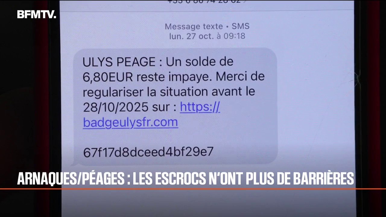 Arnaques au péage: attention à ces SMS frauduleux qui se multiplient