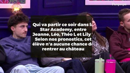 Qui va partir ce soir dans la Star Academy, entre Jeanne, Léo, Théo L et Lily ? Selon nos pronostics, cet élève n'a aucune chance de rentrer au château