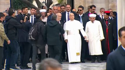 Papa 14’üncü Leo, Sultanahmet Camisi’ni ziyaret etti