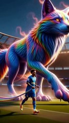4 Legends With Their Neon Beasts #footballshorts #ronaldo #messi #auraedit #footballedit#footballvfx