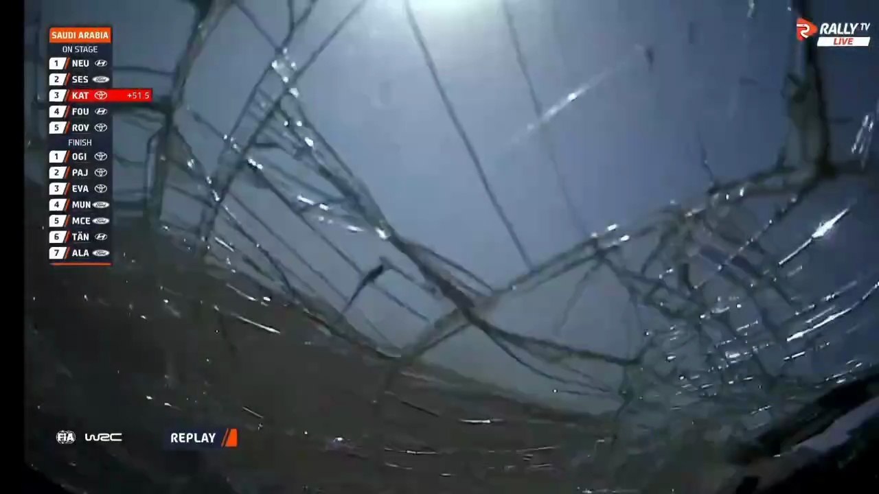 WRC 2025 Saudi Arabia SS16 Katsuta Big Crash Rolls