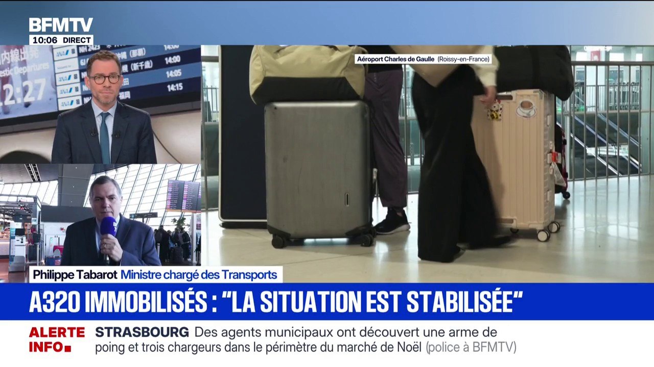 Airbus cloués au sol: "La situation est stabilisée", annonce Philippe Tabarot, ministre chargé des Transports