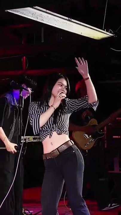 Beautiful girl singing