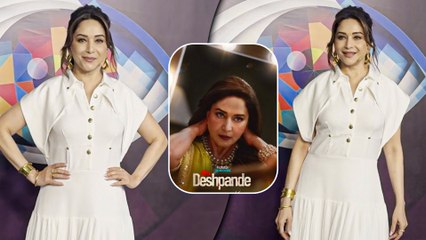 Graceful Madhuri Dixit Spotted Promoting Her Upcoming Series 'Mrs Deshpande' On Bigg Boss 19 Sets