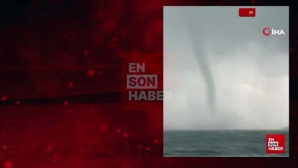 Muğla Marmaris’te denizde hortum oluştu