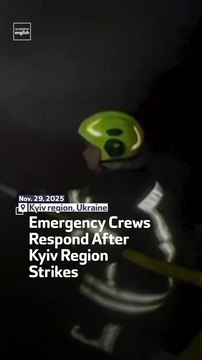 Emergency Crews Respond After Kyiv Region Strikes