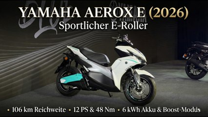 2026 Aerox E von Yamaha – Elektrischer City-Racer mit ABS & TFT-Display