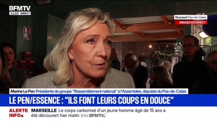Hausse du prix de l'essence: Marine Le Pen affirme que le gouvernement fait des "coups en douce"