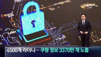 쿠팡, 4500개 라더니…개인정보 3370만 개 노출