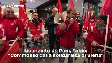Licenziato da Pam, Fabio: "Commosso dalla solidarietà di Siena"