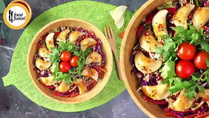 Mini Dumplings Salad Bowl Recipe By Food Fusion