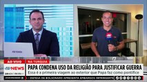 Papa condena uso da religião para justificar guerra