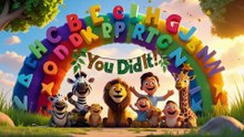 ABC Rhymes for Children | Learn Alphabets with Animals & Objects | KIDZACADMI