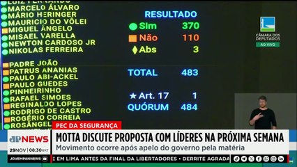PEC da Segurança avança e relator vai apresentar texto a líderes