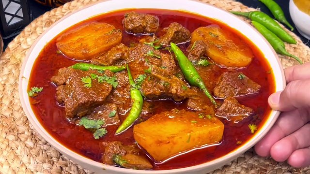Aloo gosht ka Patla Salan｜Delicious Aloo Gosht Recipe