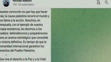 Presidente Maduro: Venezuela ratifica su compromiso y fe con la causa Palestina