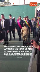 Un gesto que emocionó a todos: un niño le pide al presidente Rodrigo Paz que firme su polera