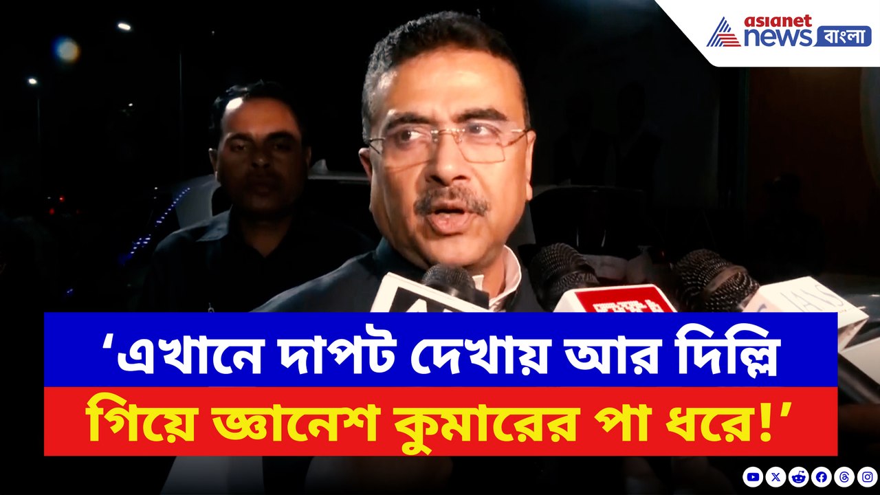 ‘এখানে দাপট দেখায় আর দিল্লি গিয়ে জ্ঞানেশ কুমারের পা ধরে!’ ধুয়ে দিলেন শুভেন্দু