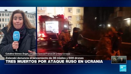 Informe desde Kiev: ataque ruso con 36 misiles y 600 drones deja tres muertos en Ucrania