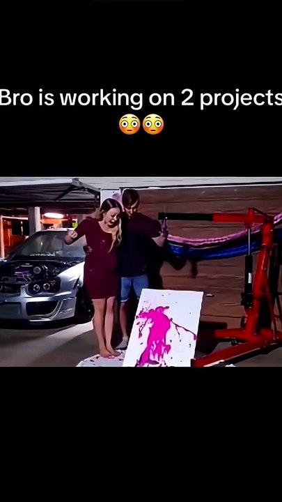 BRO HAS BEEN WORKING 😂 #mustang #hellcat #challenger #srt #dodge