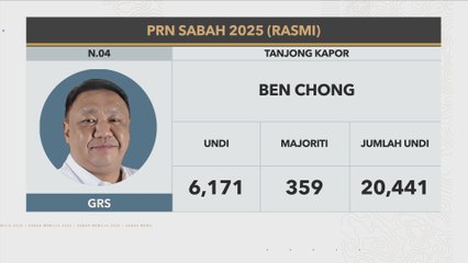 [RASMI] Keputusan terkini N.04 Tanjong Kapor, N.59 Sukau, N.45 Sook, N.46 Nabawan