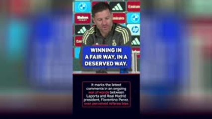 Alonso responds to Laporta-Perez referee feud